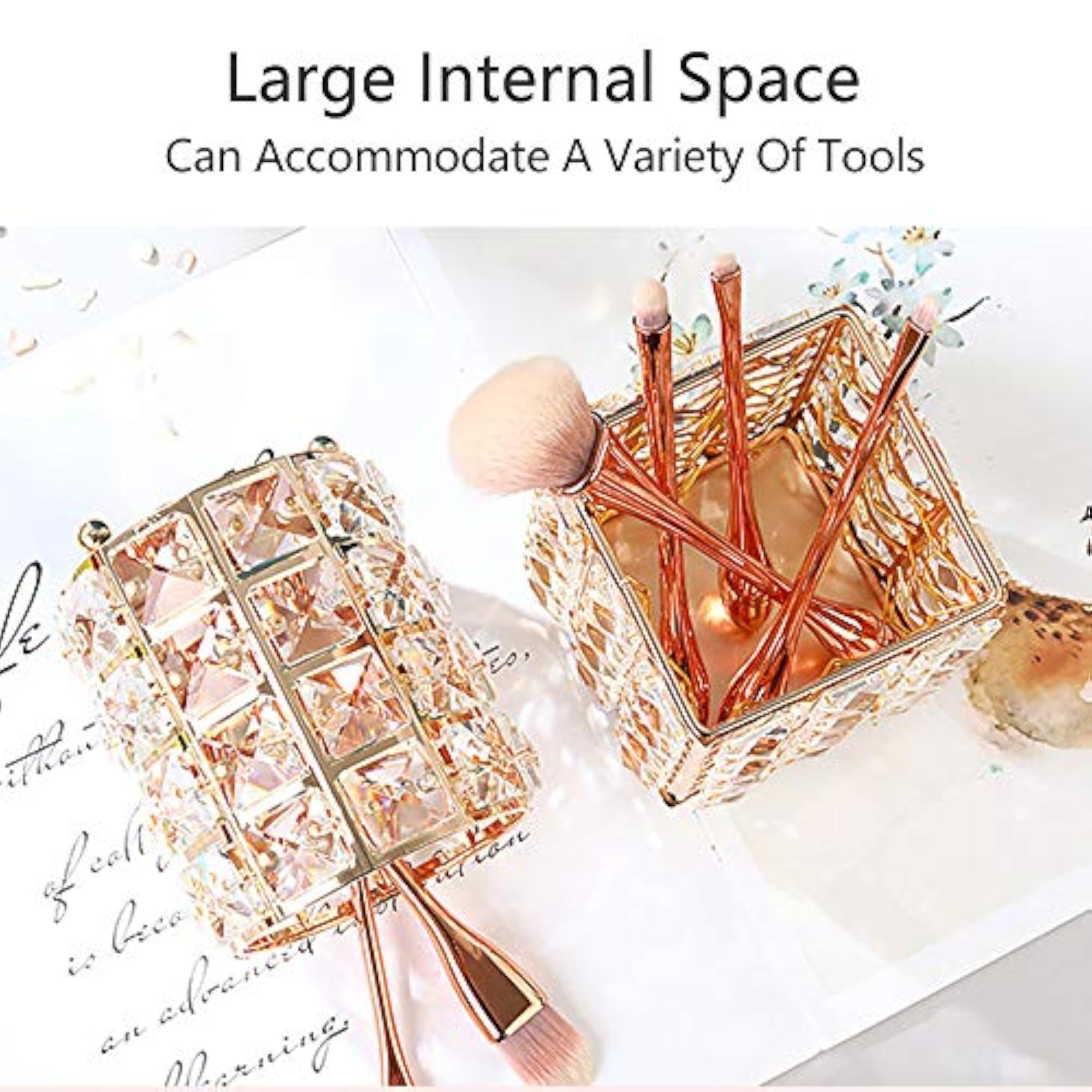 Manicure Storage Brush Pot Nordic Crystal Pen Holder